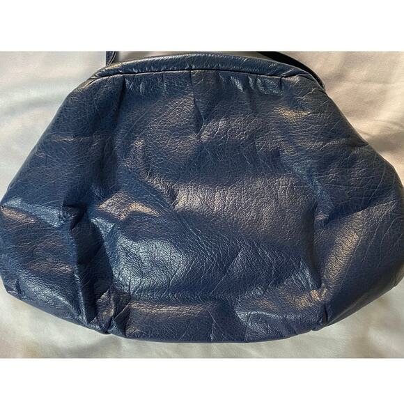 Vintage Patchwork Blue‎ Saks Fifth Handbag 80s USA Shoulder bag Leather - Picture 4 of 7